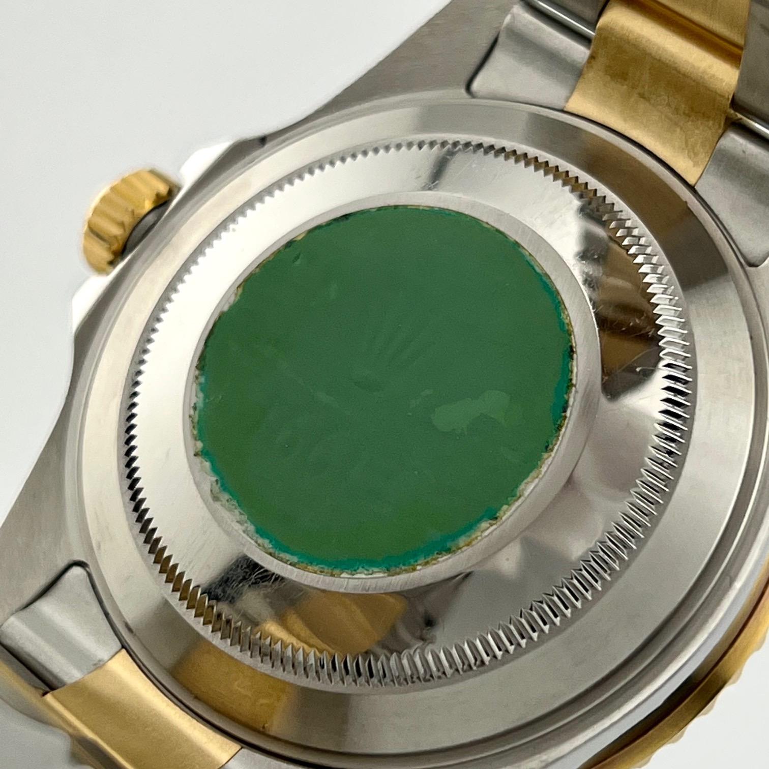 Rolex Submariner 16613 Ardesia Serti Quadrante Diamante Oro 18K Acciaio Scatola Carta 2001 in vendita 7