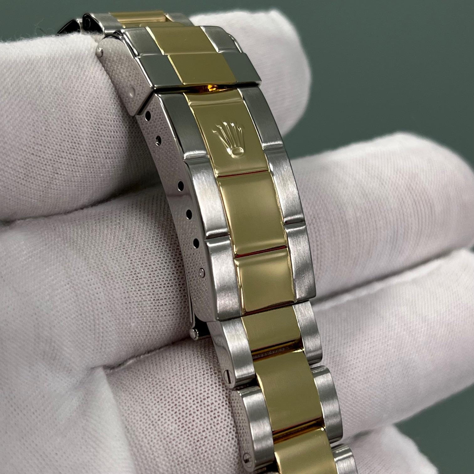 Rolex Submariner 16613 Ardesia Serti Quadrante Diamante Oro 18K Acciaio Scatola Carta 2001 in vendita 3