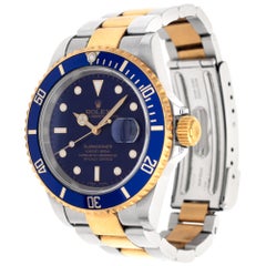 Rolex Submariner 16613 T Automatic Watch Stainless Steel Blue Dial