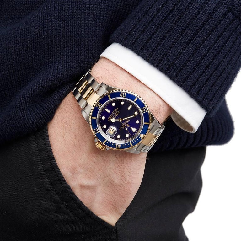 Rolex Submariner 16613LB at 1stDibs | rolex submariner date blue dial men's  watch 16613lb, rolex 16613lb