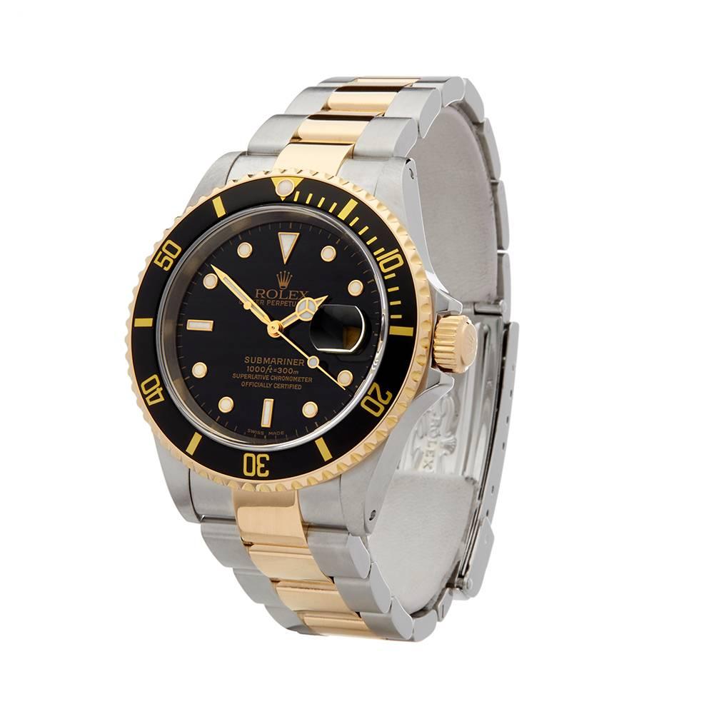 Ref: W5025
Manufacturer: Rolex
Model: Submariner
Model Ref: 16613LN
Age: 28th February 2001
Gender: Mens
Complete With: Xupes Presenation Pouch & Guarantee
Dial: Black
Glass: Sapphire Crystal
Movement: Automatic
Water Resistance: To Manufacturers