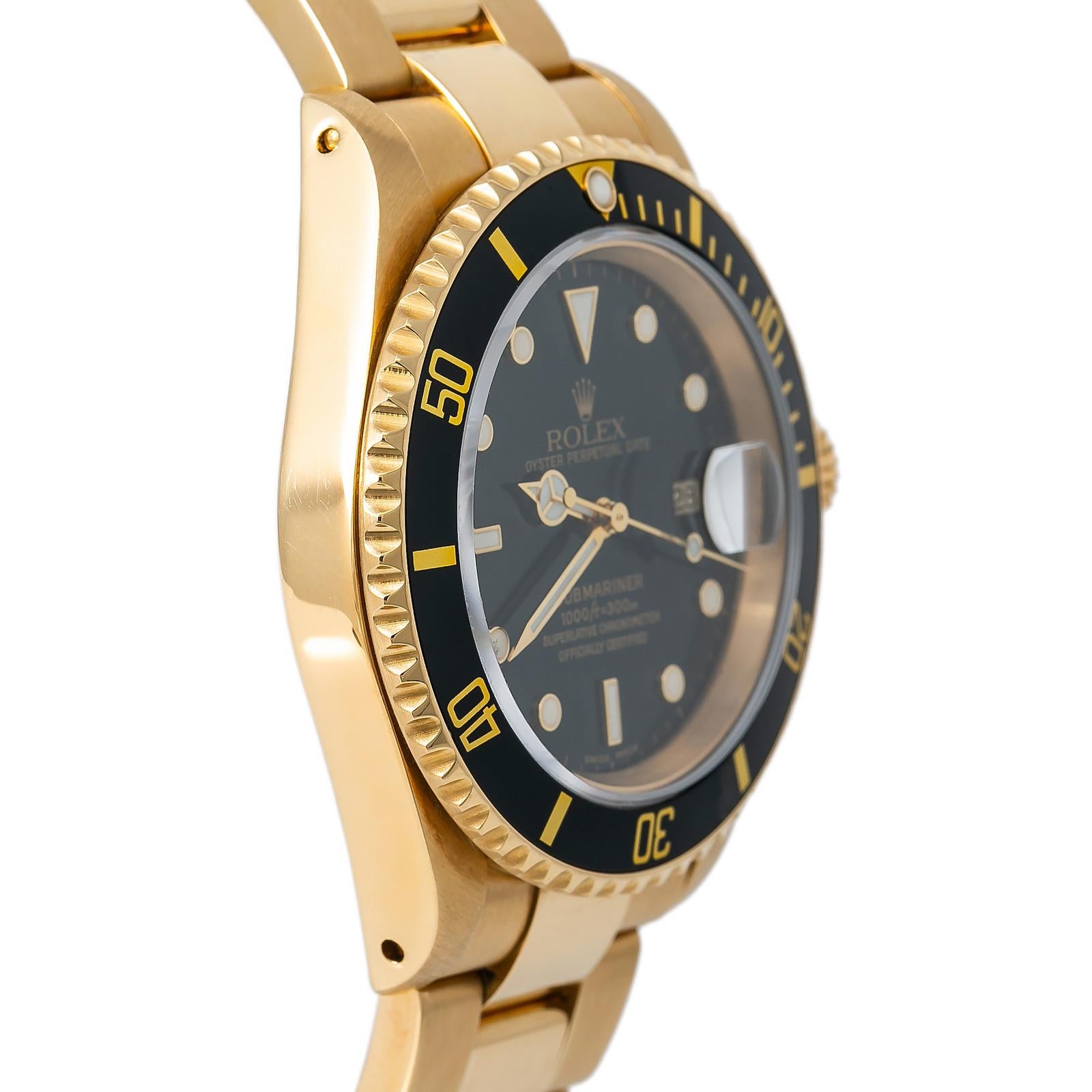 Rolex Submariner 16618, Certified and Warranty In Excellent Condition In Miami, FL