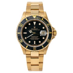 Rolex Submariner 16618, Black Dial, Certified and Warranty