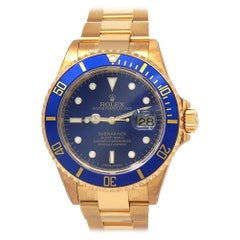 Rolex Submariner 16618, Blue Dial, Certified and Warranty