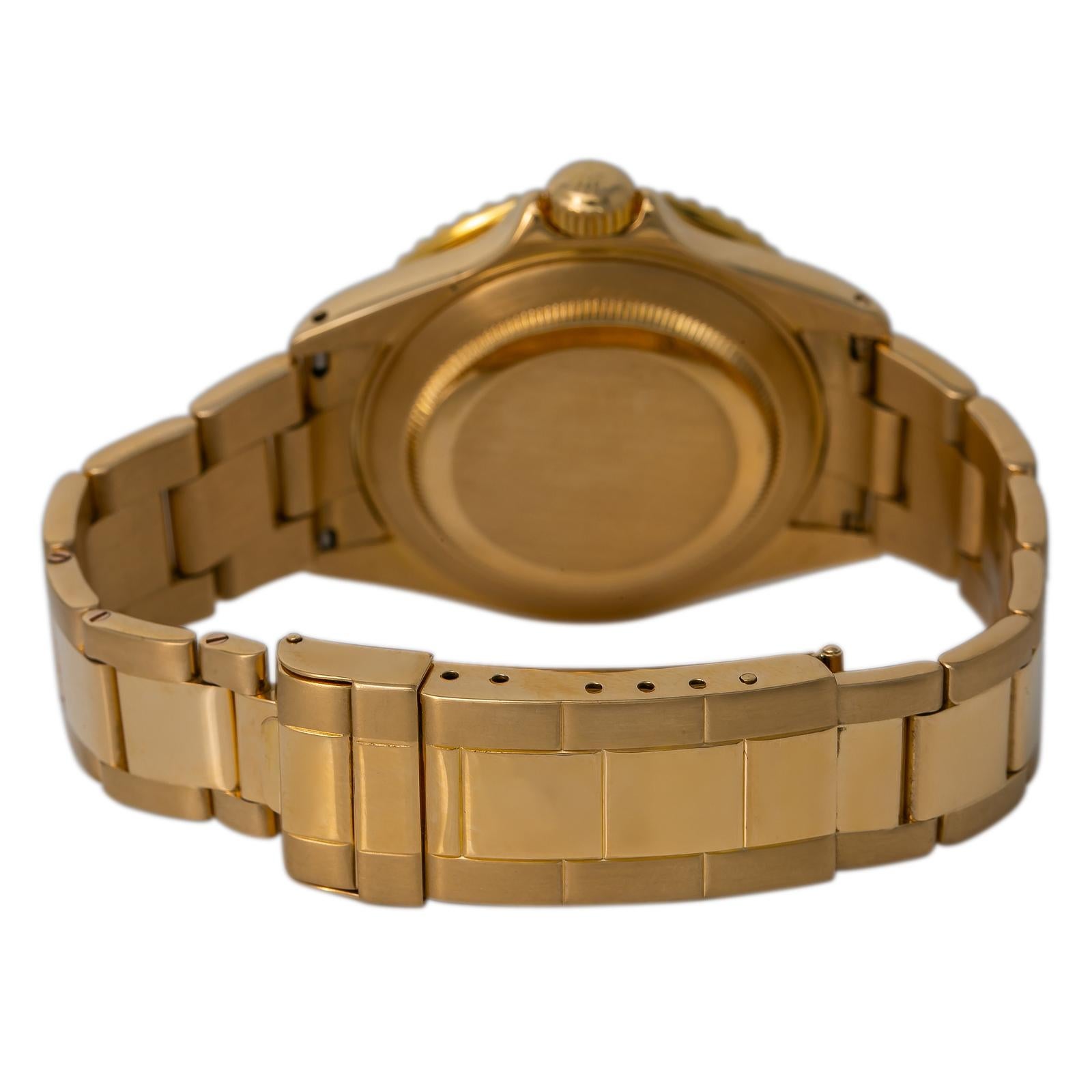 Rolex Submariner 16618 Men Automatic Watch 18k YG Blue Dial W/Papers 2003 40mm For Sale 1