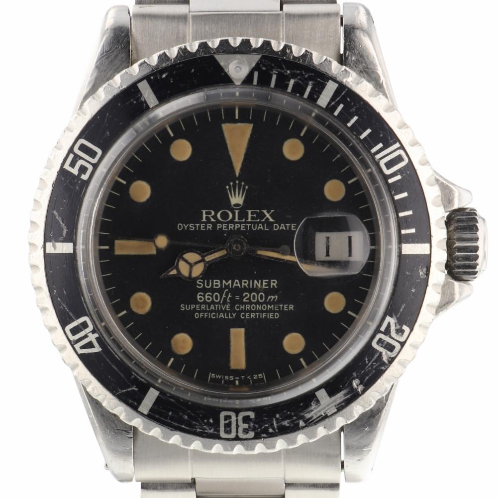 Contemporary Rolex Submariner 1680, Black Dial, Certified and Warranty