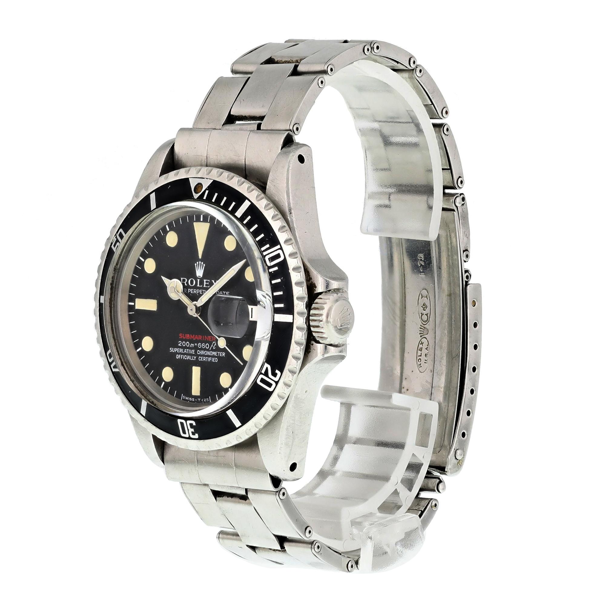 Rolex Submariner 1680 Meters First Vintage Men's Watch with Papers In Excellent Condition For Sale In New York, NY