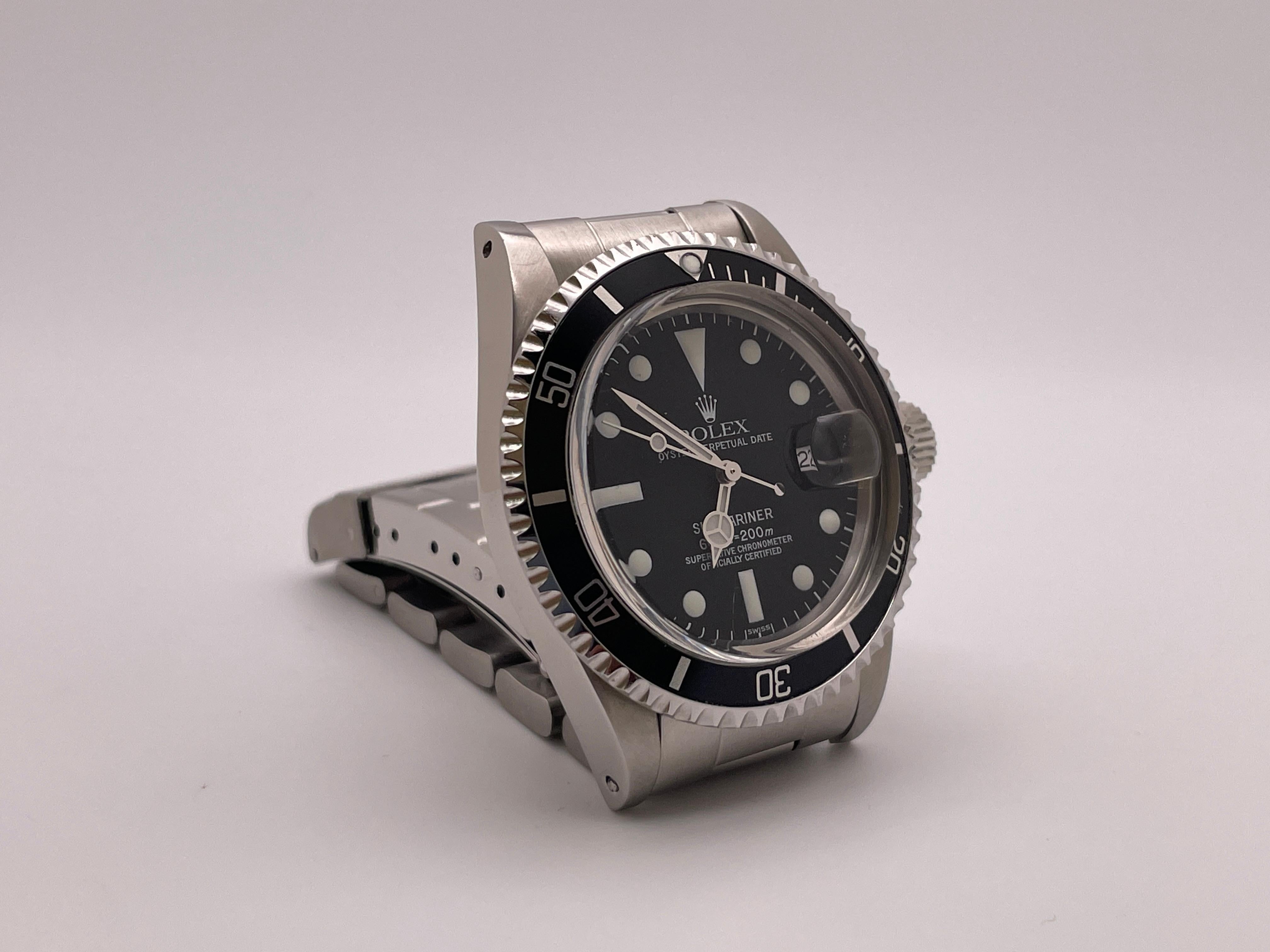 Rolex Submariner 1680 Schwarz Vintage By Edelstahl im Angebot 4