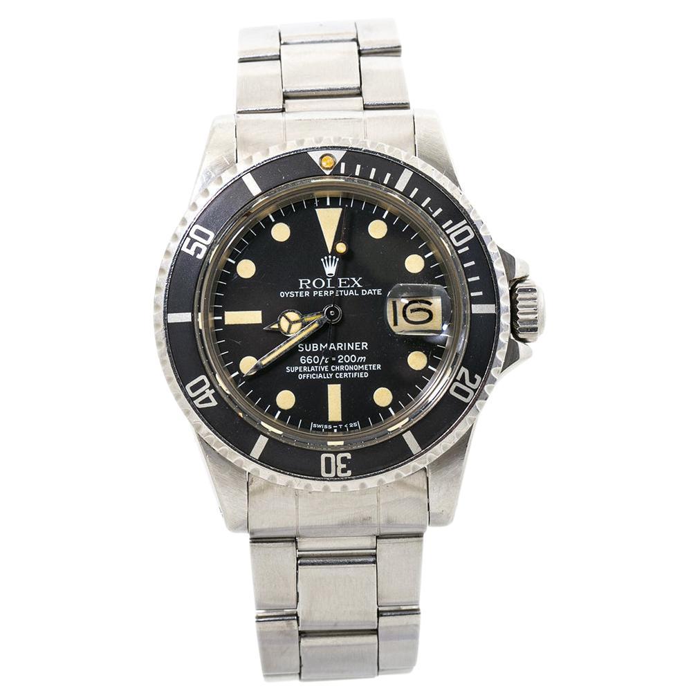 Rolex Submariner 1680 Vintage Stainless Mens Automatic Watch For Sale