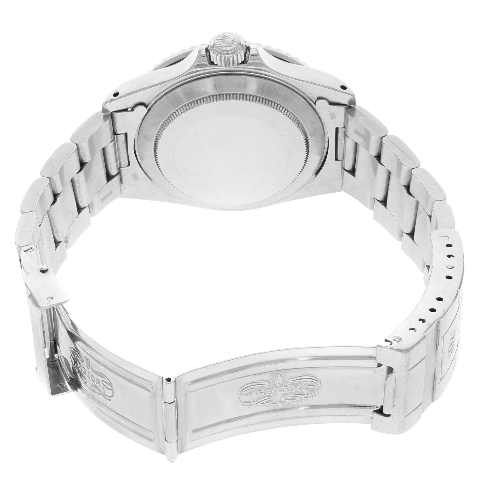 Women's or Men's Rolex Submariner 16800 4-Liner Date Black Dial Patina Steel Automatic Mens Watch