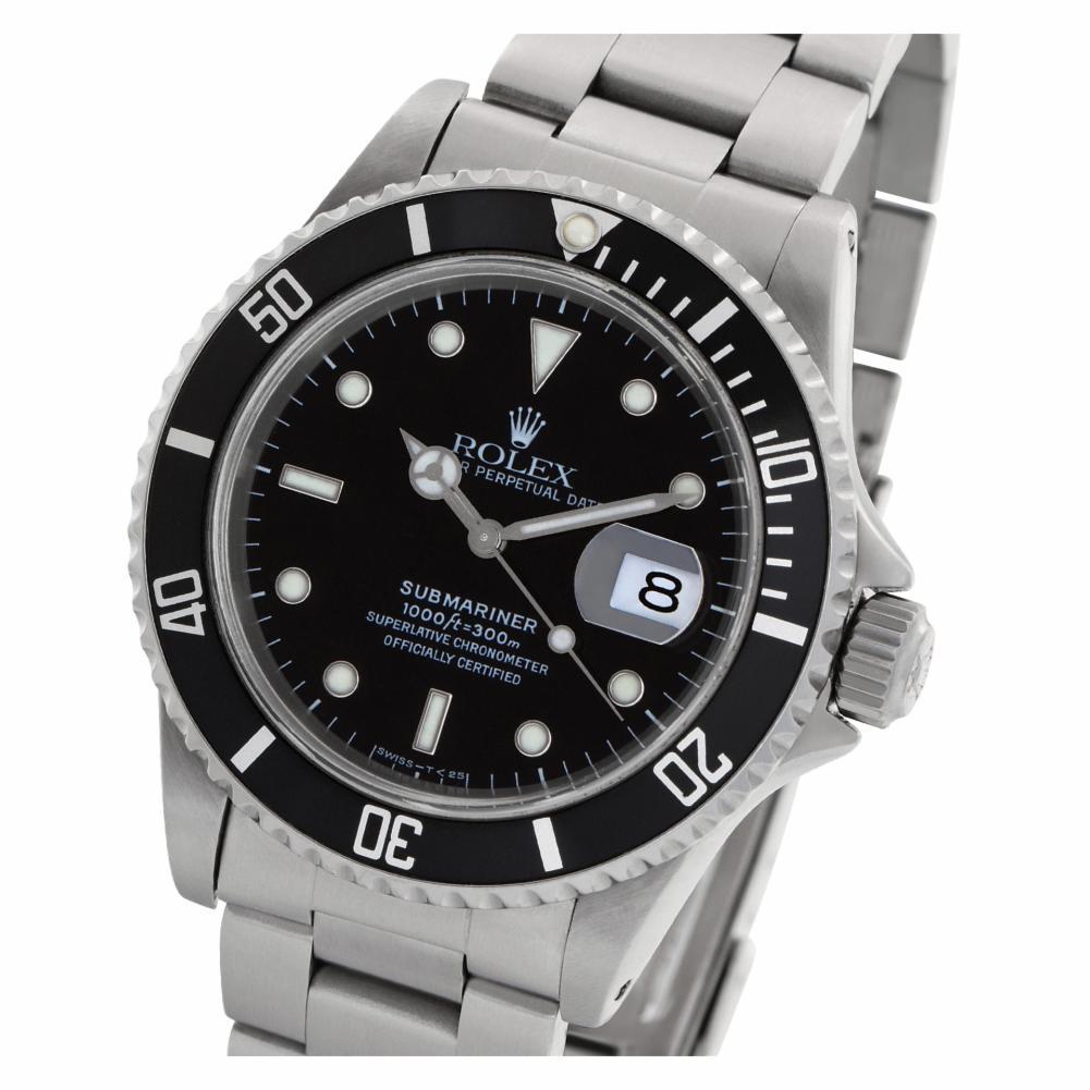 Rolex Submariner 16800, Black Dial, Certified and Warranty 1