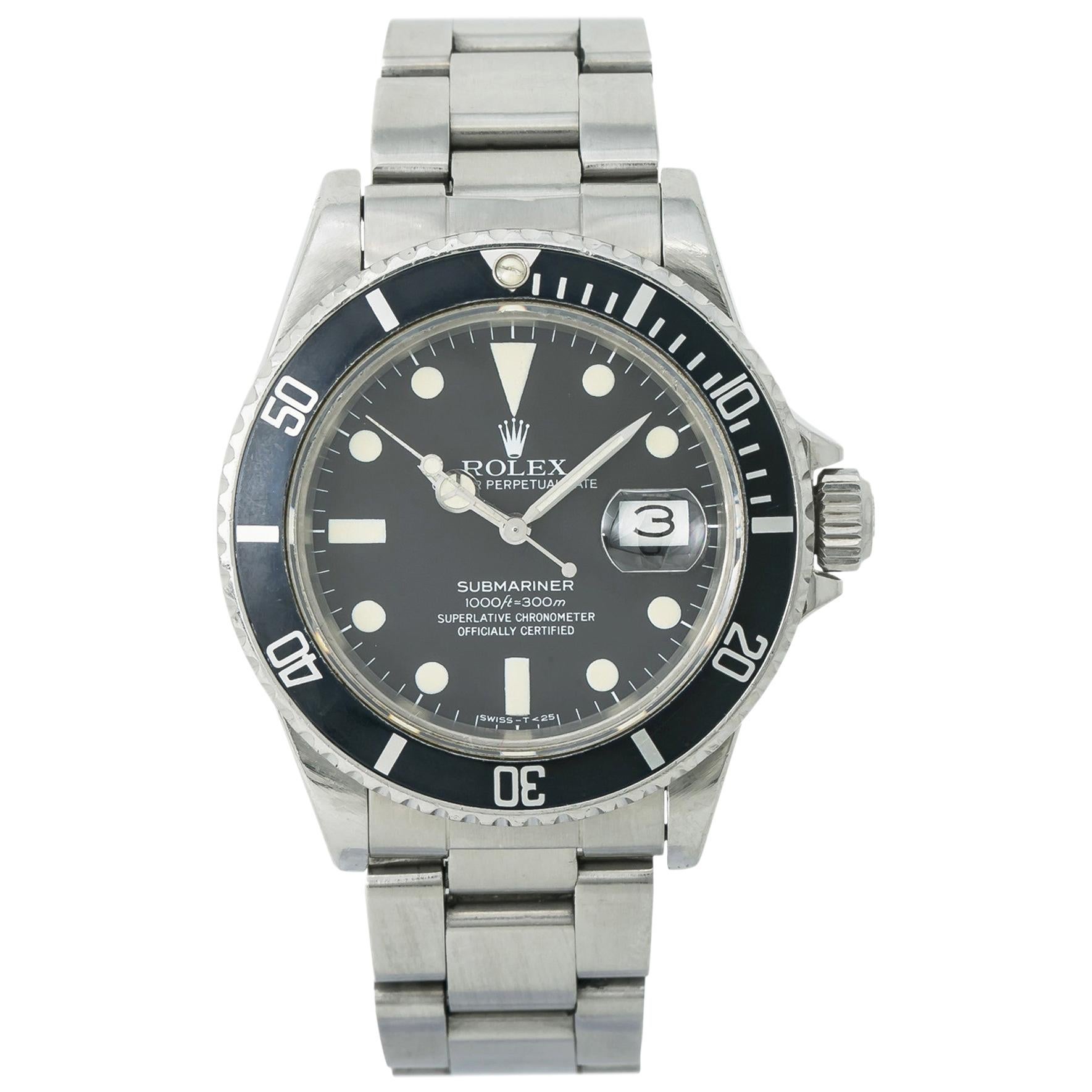 Rolex Submariner 16800, Black Dial, Certified and Warranty