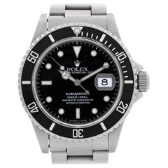 Vintage Rolex Submariner 16800, Black Dial, Certified and Warranty