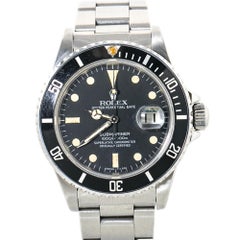 Rolex Submariner 16800 Vintage Men's Automatic Watch Stainless Matte Dial