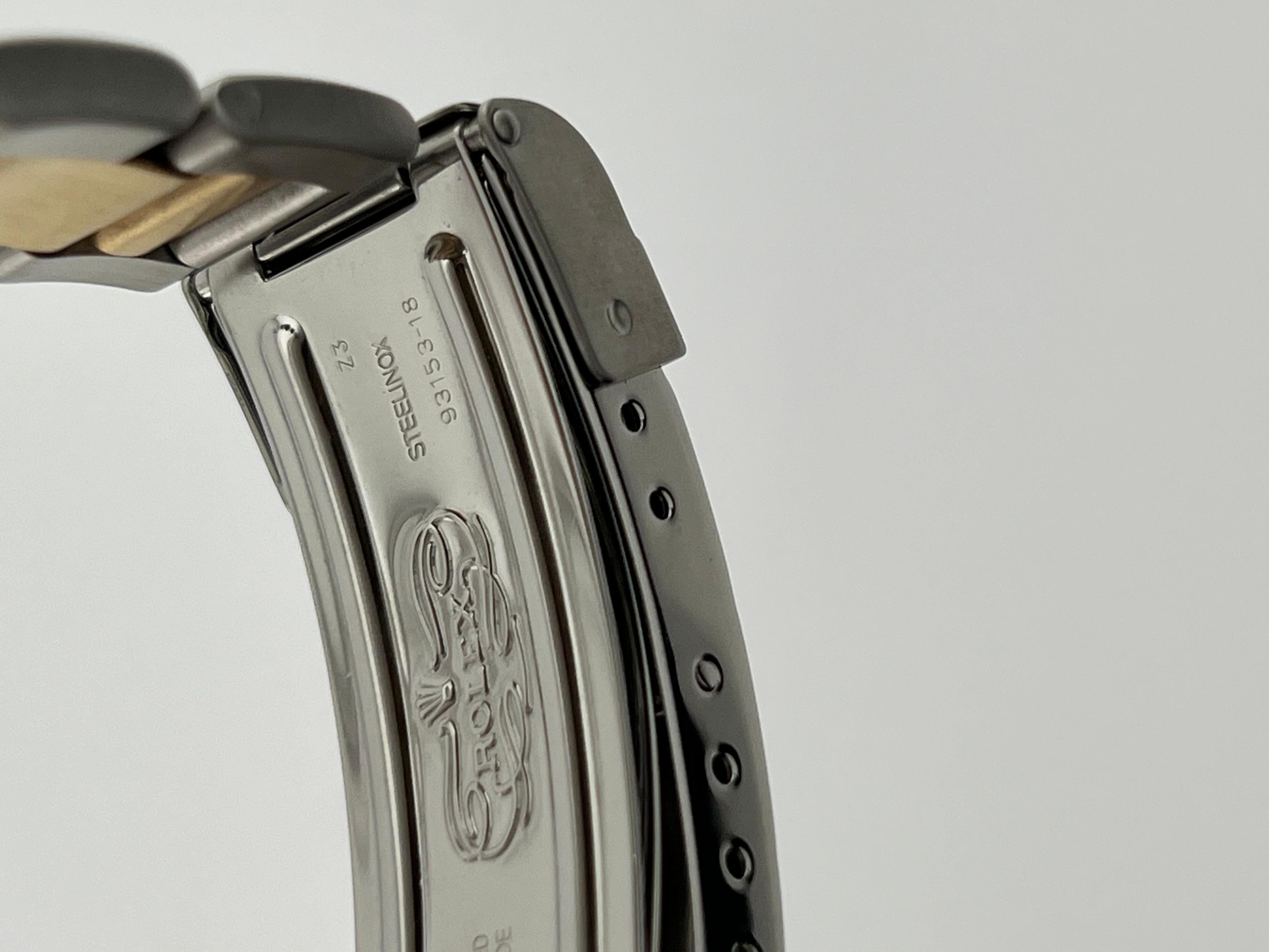 Rolex Submariner 16803 Blue Dial Diamond Bezel 18K Yellow Gold Stainless Steel 8