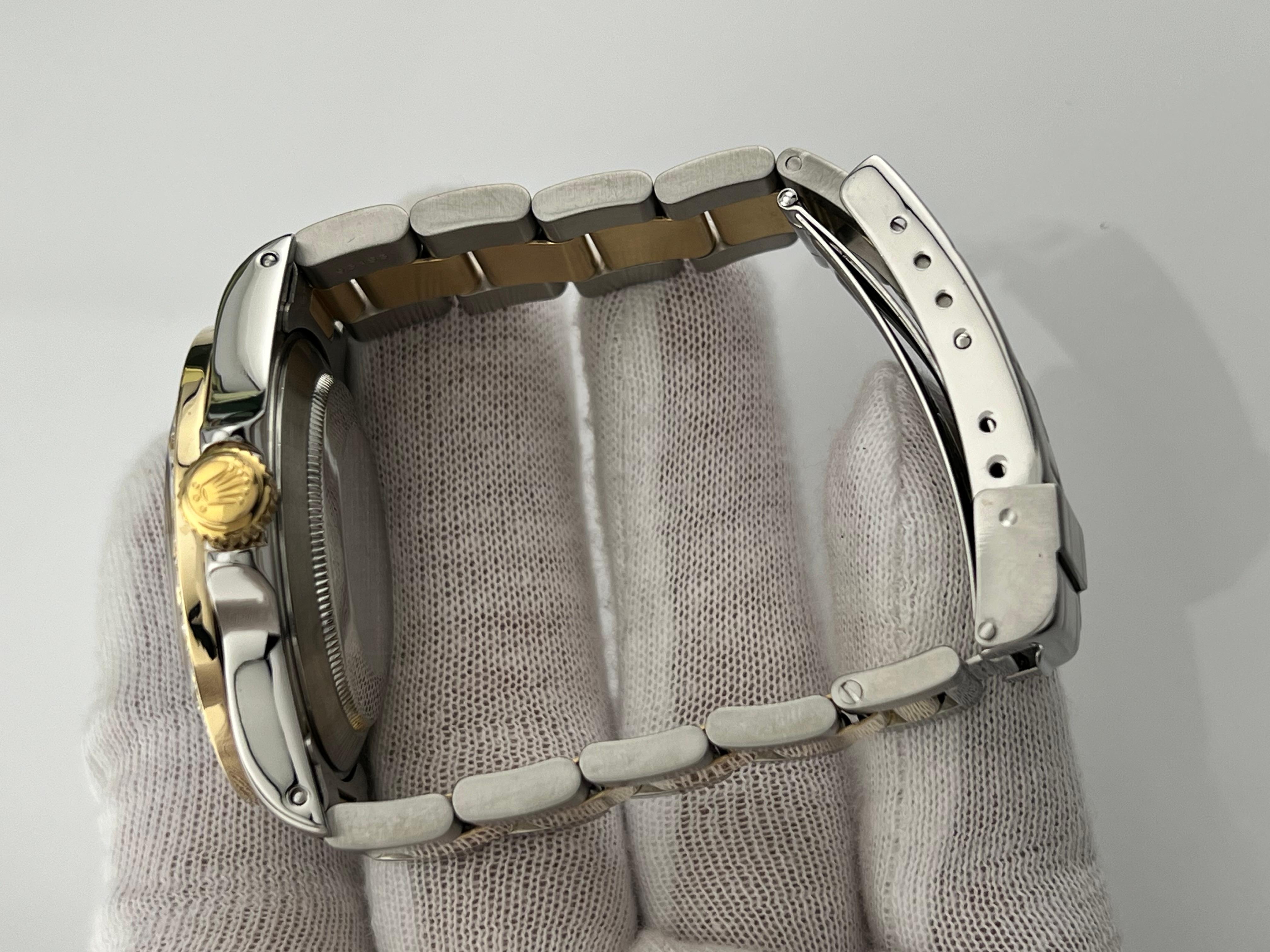 Rolex Submariner 16803 Blue Dial Diamond Bezel 18K Yellow Gold Stainless Steel 2