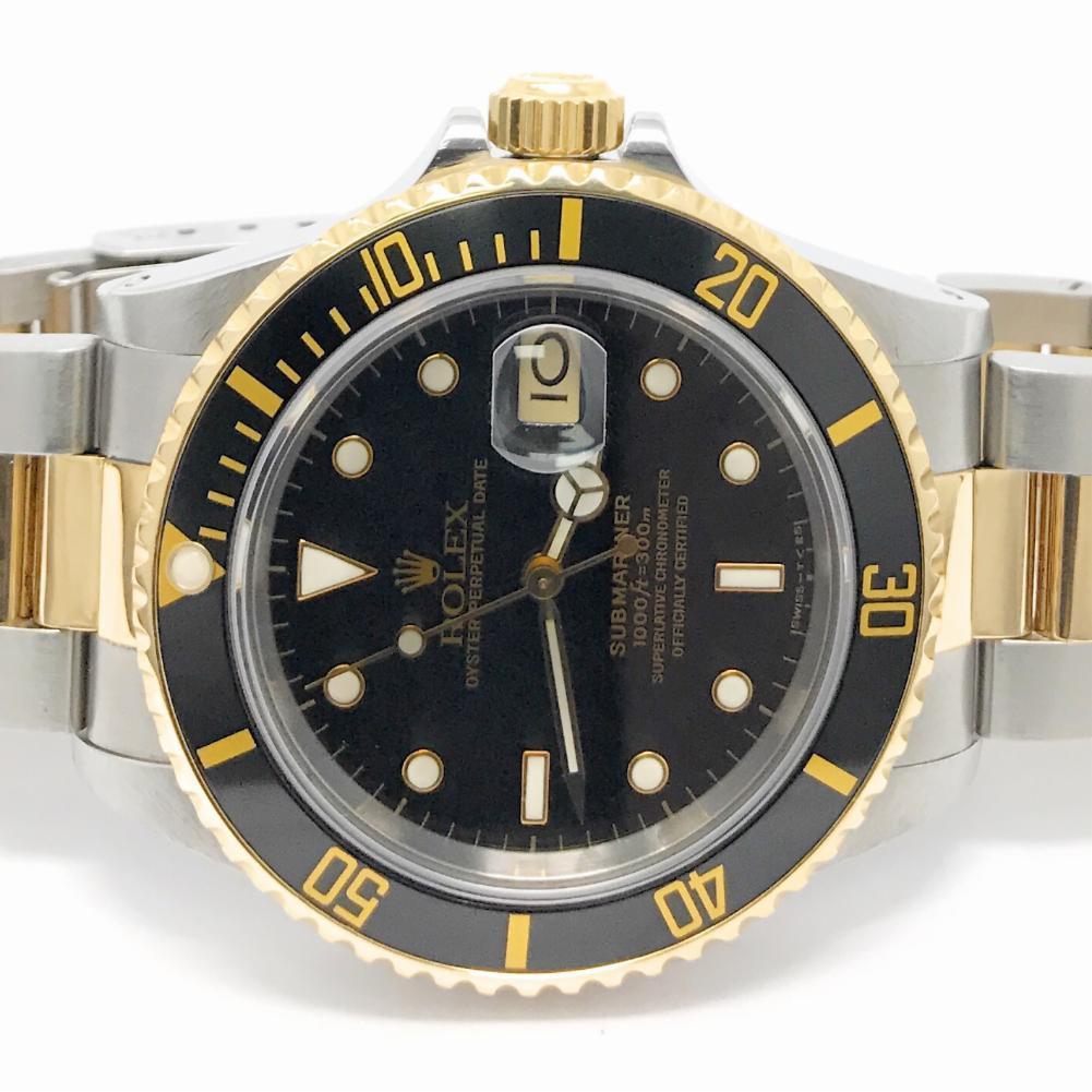 Contemporary Rolex Submariner 16803 With 7.7 in. Band & Black Dial For Sale