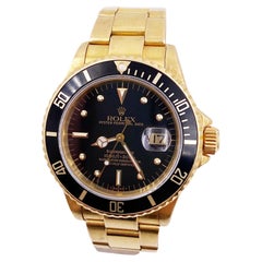 Rolex Submariner 16808 Oro Giallo 18K Raro Nero GILT NIPPLE DIAL Rolex Box