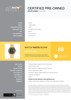 Rolex Submariner 16808, Black Dial, Certified and Warranty