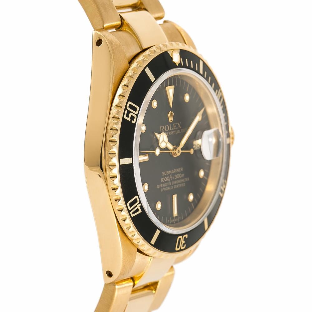 Contemporary Rolex Submariner 16808, Black Dial, Certified and Warranty