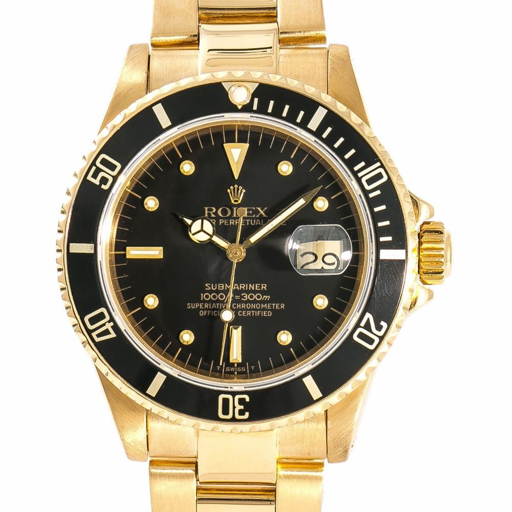 Rolex Submariner 16808, Black Dial, Certified and Warranty In Good Condition In Miami, FL