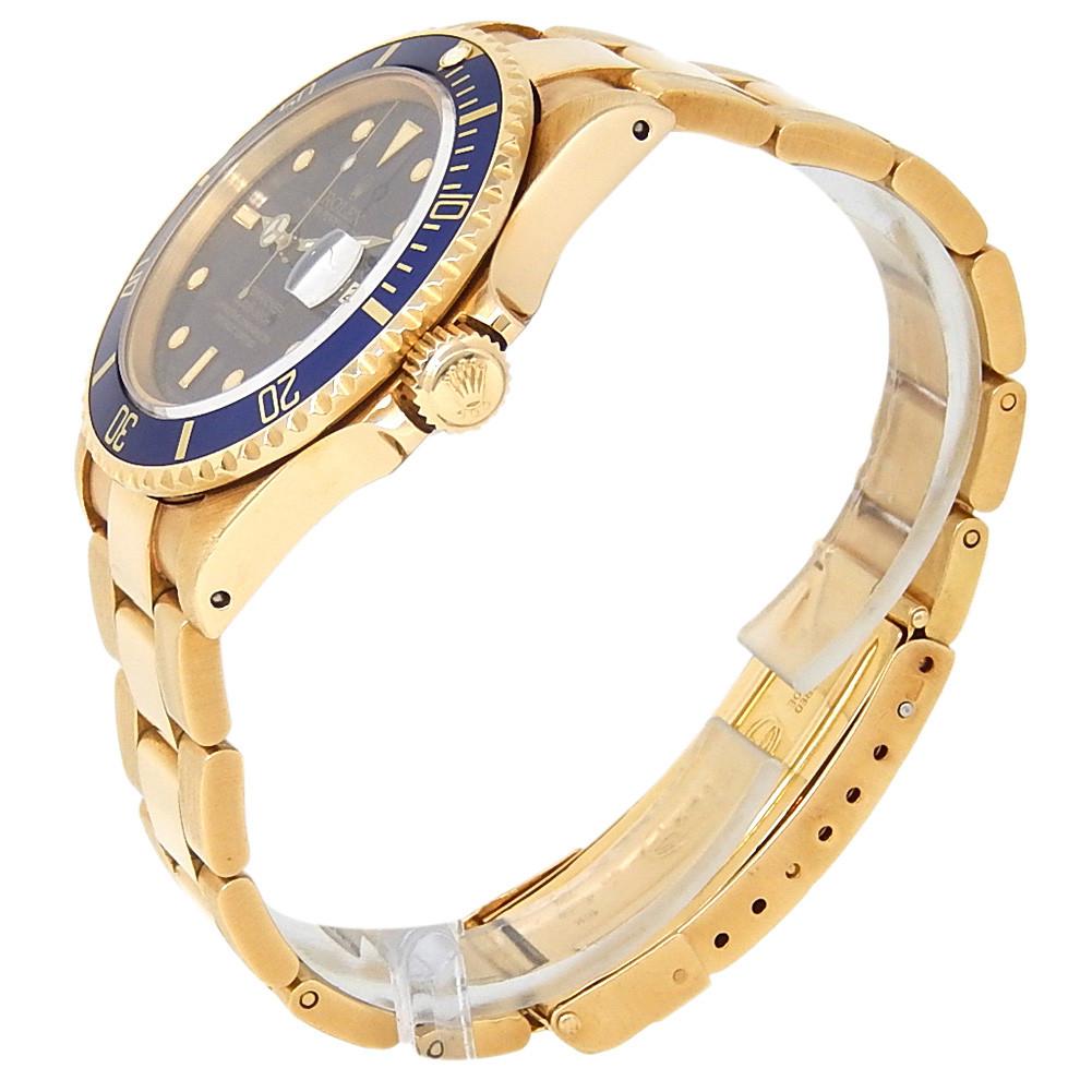 Rolex Submariner 16808, Blue Dial, Certified and Warranty In Excellent Condition In Miami, FL
