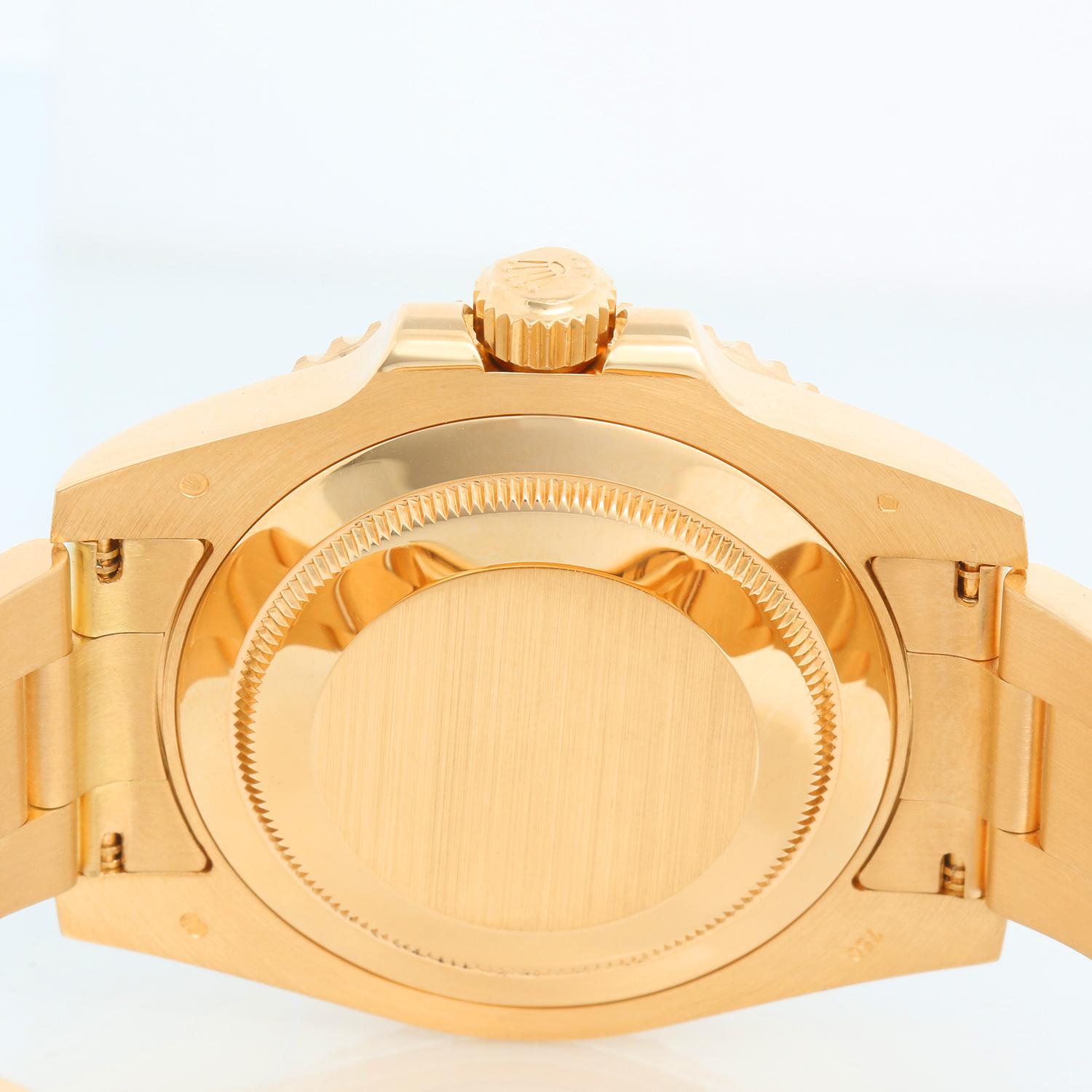 Rolex Submariner 18k Gold Men's Watch 116618 Blue Dial For Sale 2