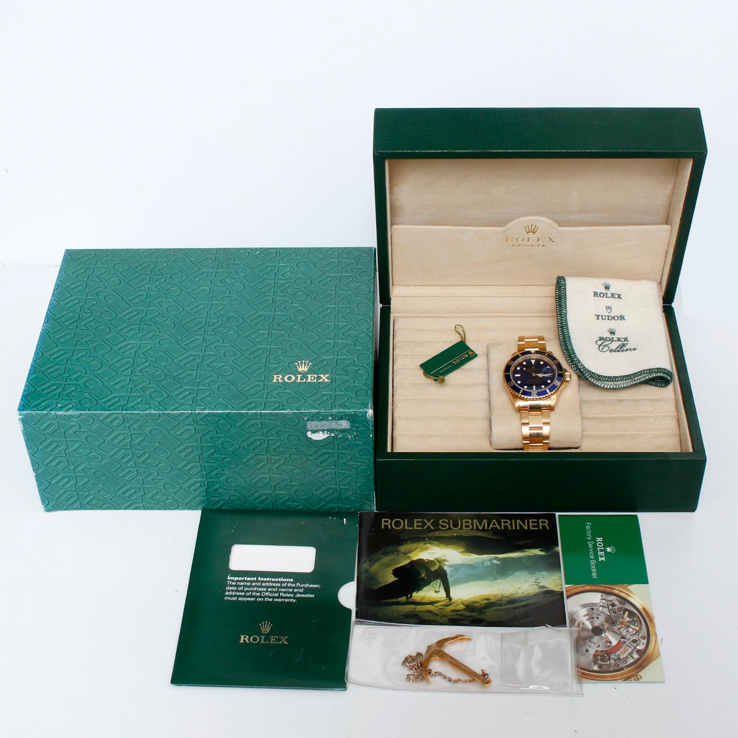 rolex submariner gold blue