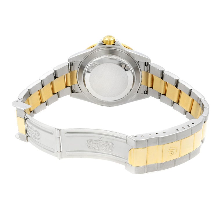 Rolex Submariner 18K Oro Acciaio Senza Fori Quadrante Blu Orologio