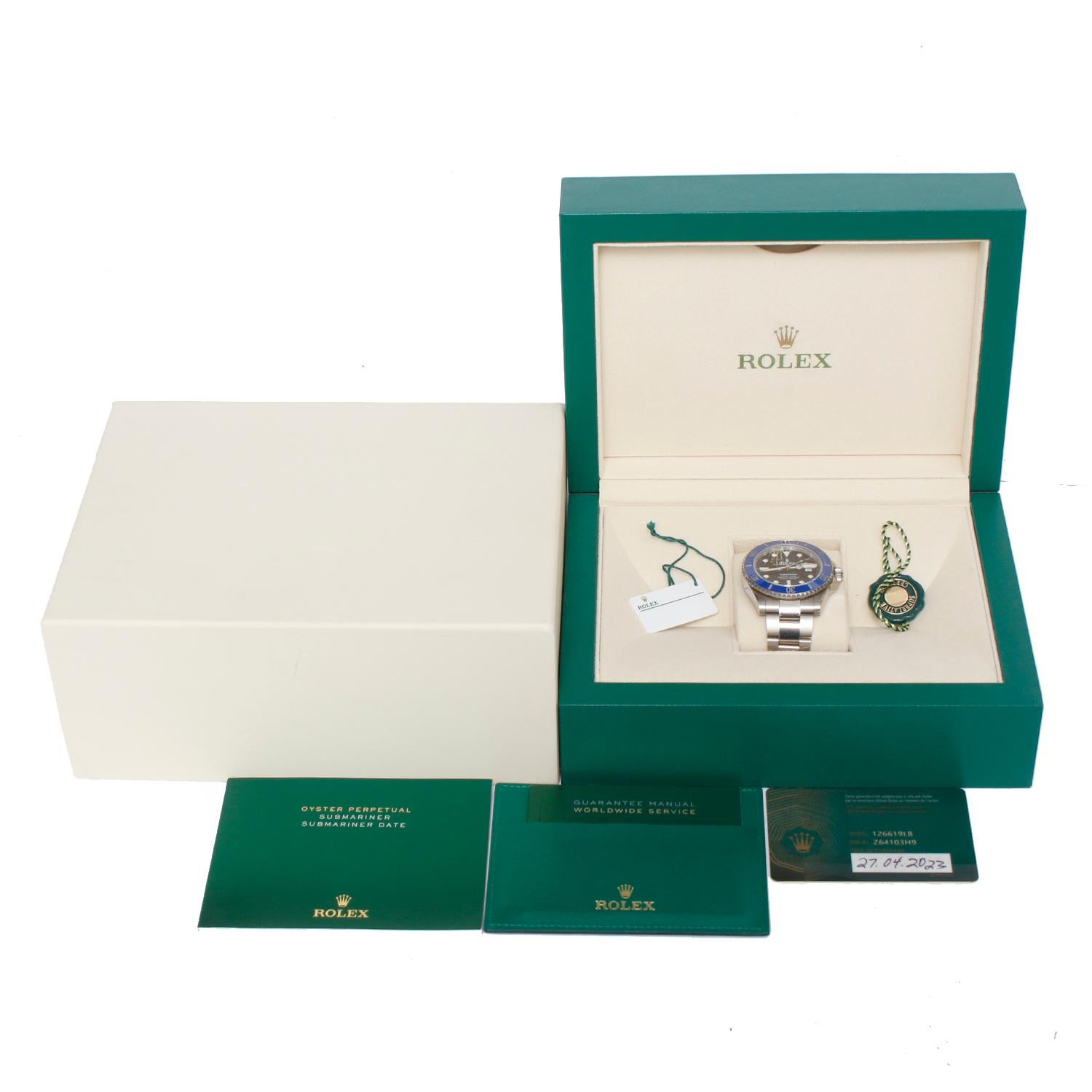 Rolex Submariner 18k White Gold Men's Watch 126619LB 3