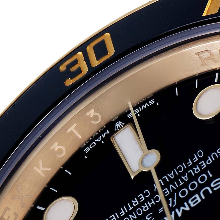 Rolex Submariner 18k Yellow Gold Black Dial Bezel Mens Watch 126618 Unworn 2