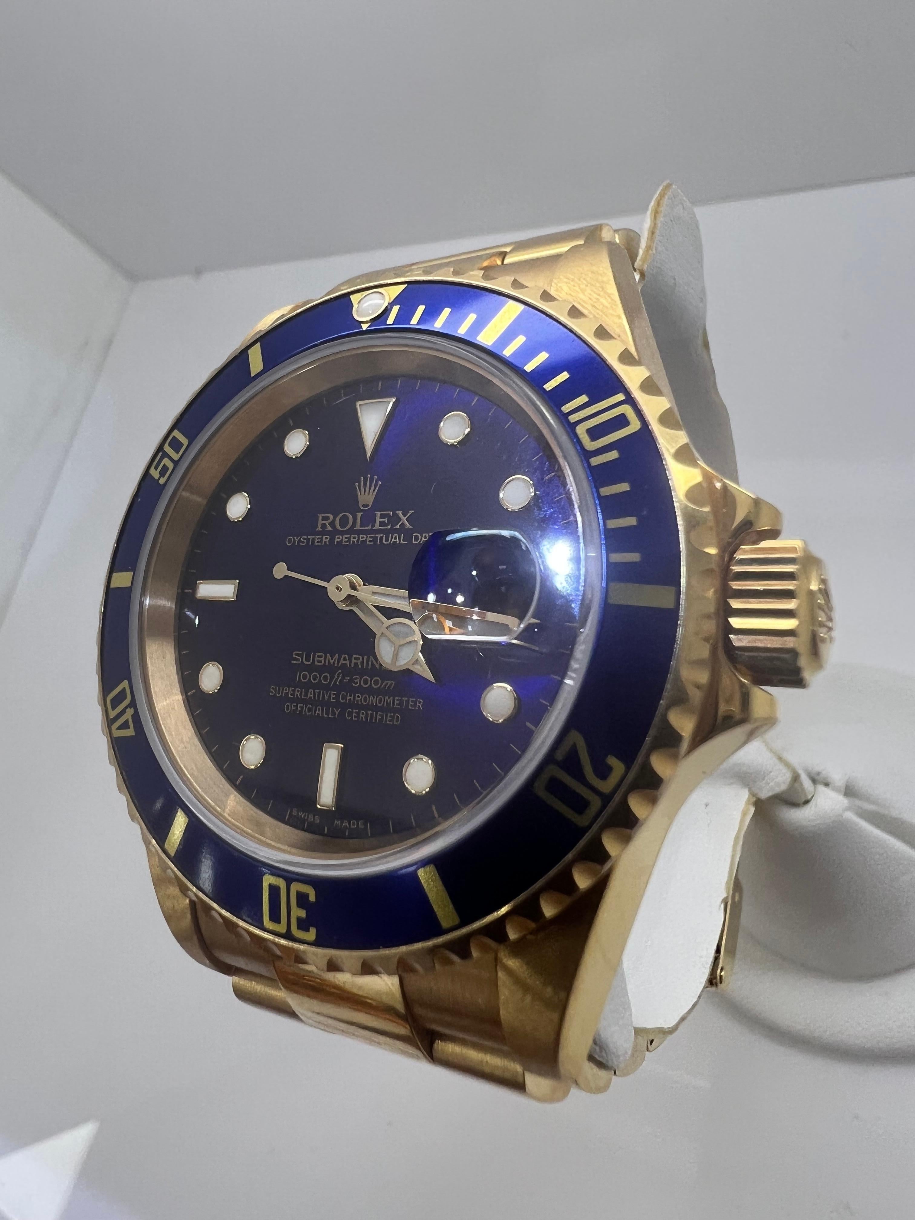 blue face submariner rolex