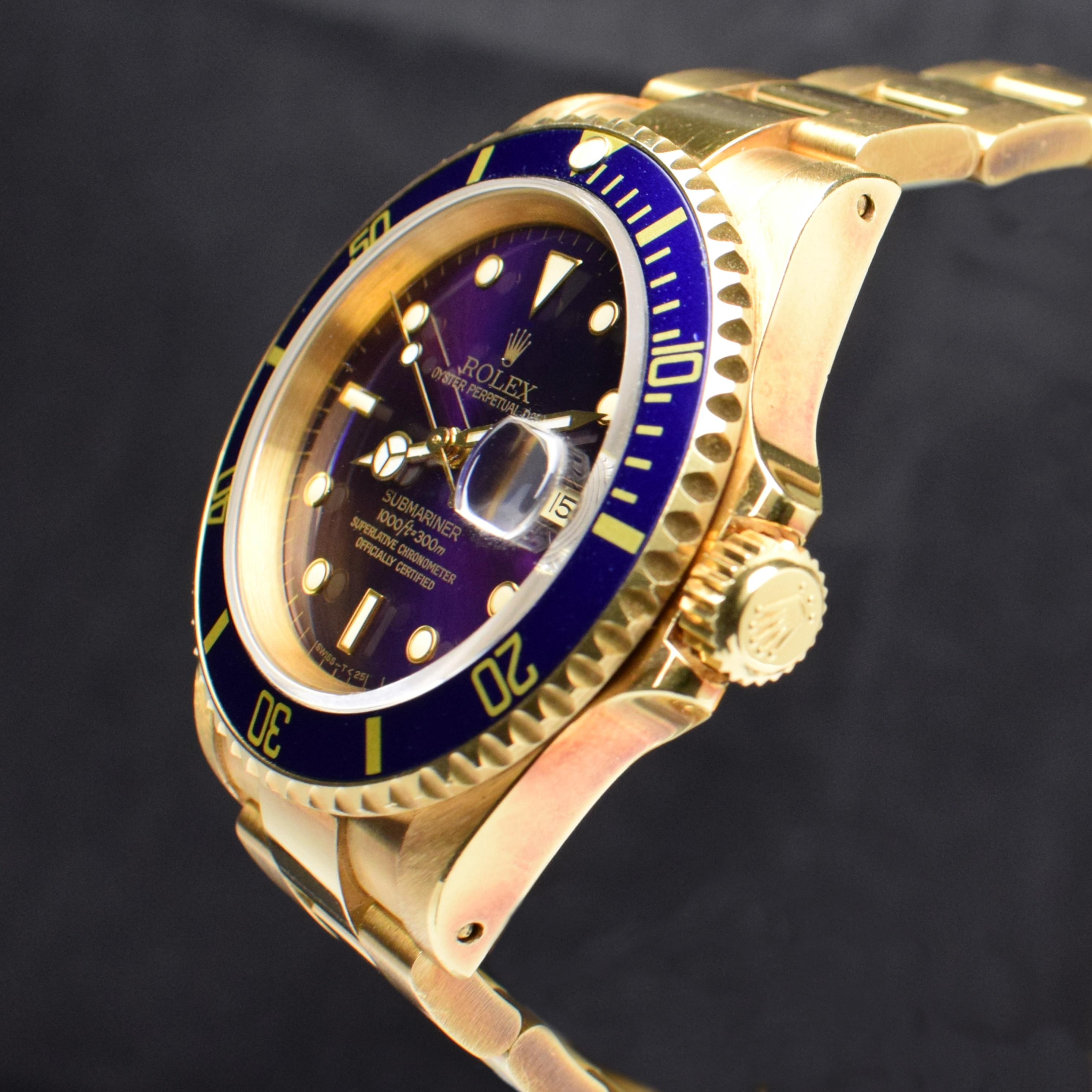 rolex submariner bleu or