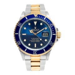 Retro Rolex Submariner 18k yellow gold stainless steel Automatic Wristwatch Ref 16803