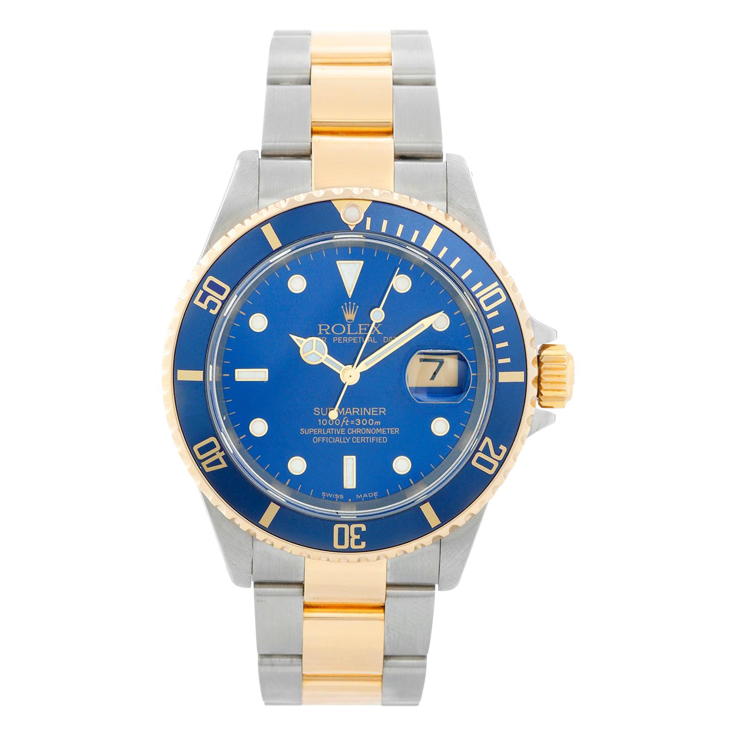 Rolex Submariner 2-Tone Steel and Gold Men's Watch 16613