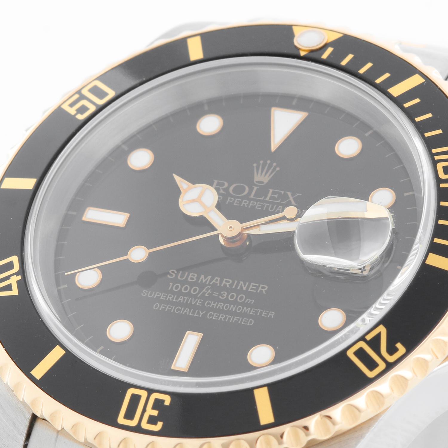 Rolex Submariner 2-Tone Steel & Gold Men's Watch 16613 In Excellent Condition In Dallas, TX