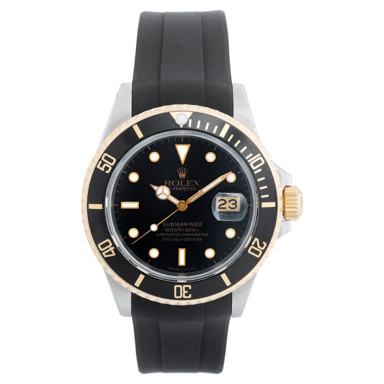 Rolex Submariner 2-Tone Steel and Gold Men's Watch Transitional Model ...