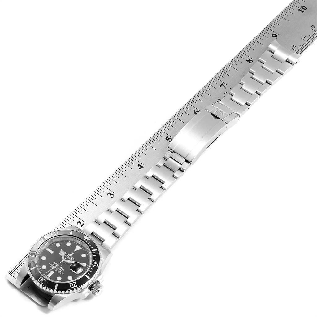 Rolex Submariner 40 Cerachrom Bezel Black Dial Watch 116610 Box Card For Sale 6