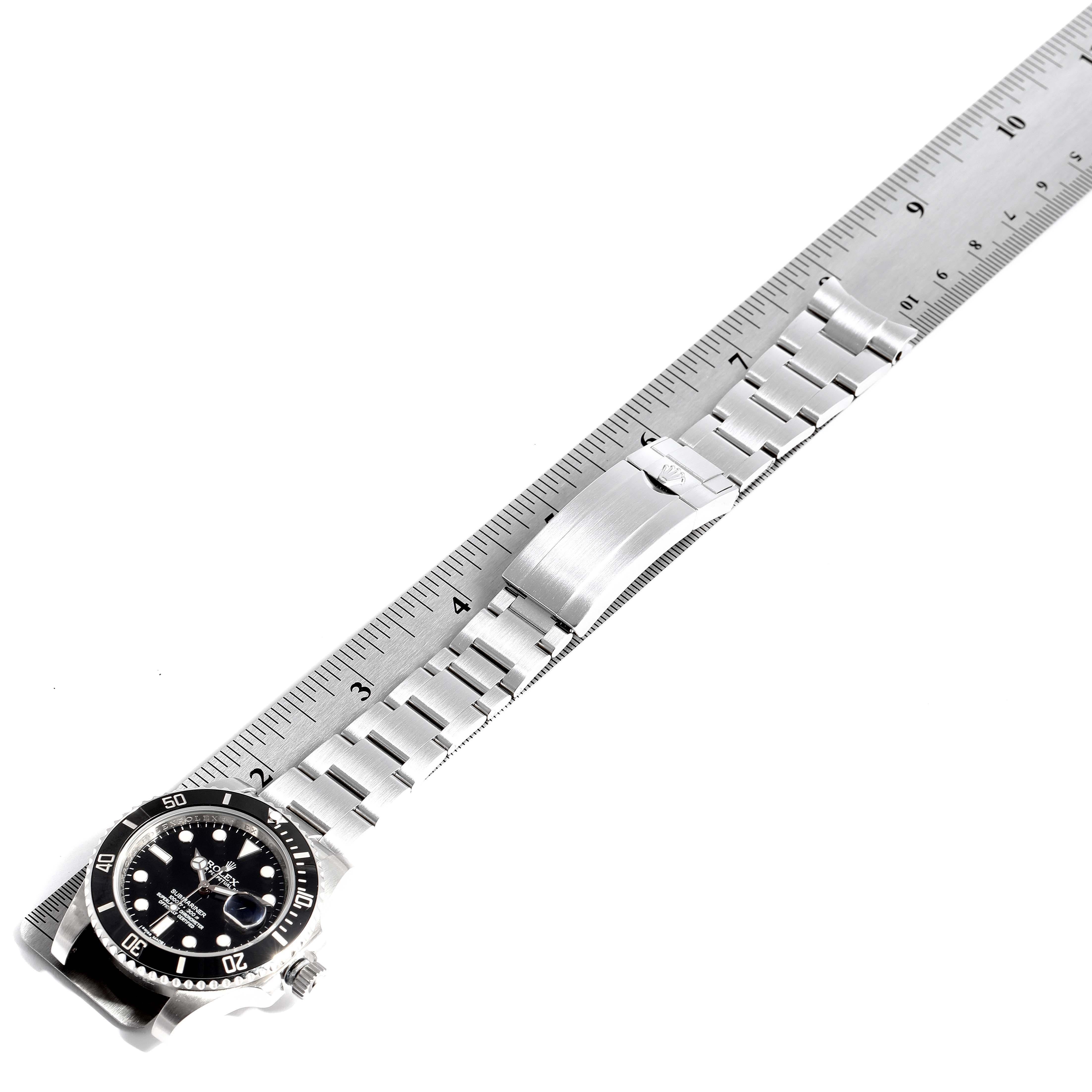 Rolex Submariner 40 Cerachrom Bezel Black Dial Watch 116610 Box Card For Sale 5