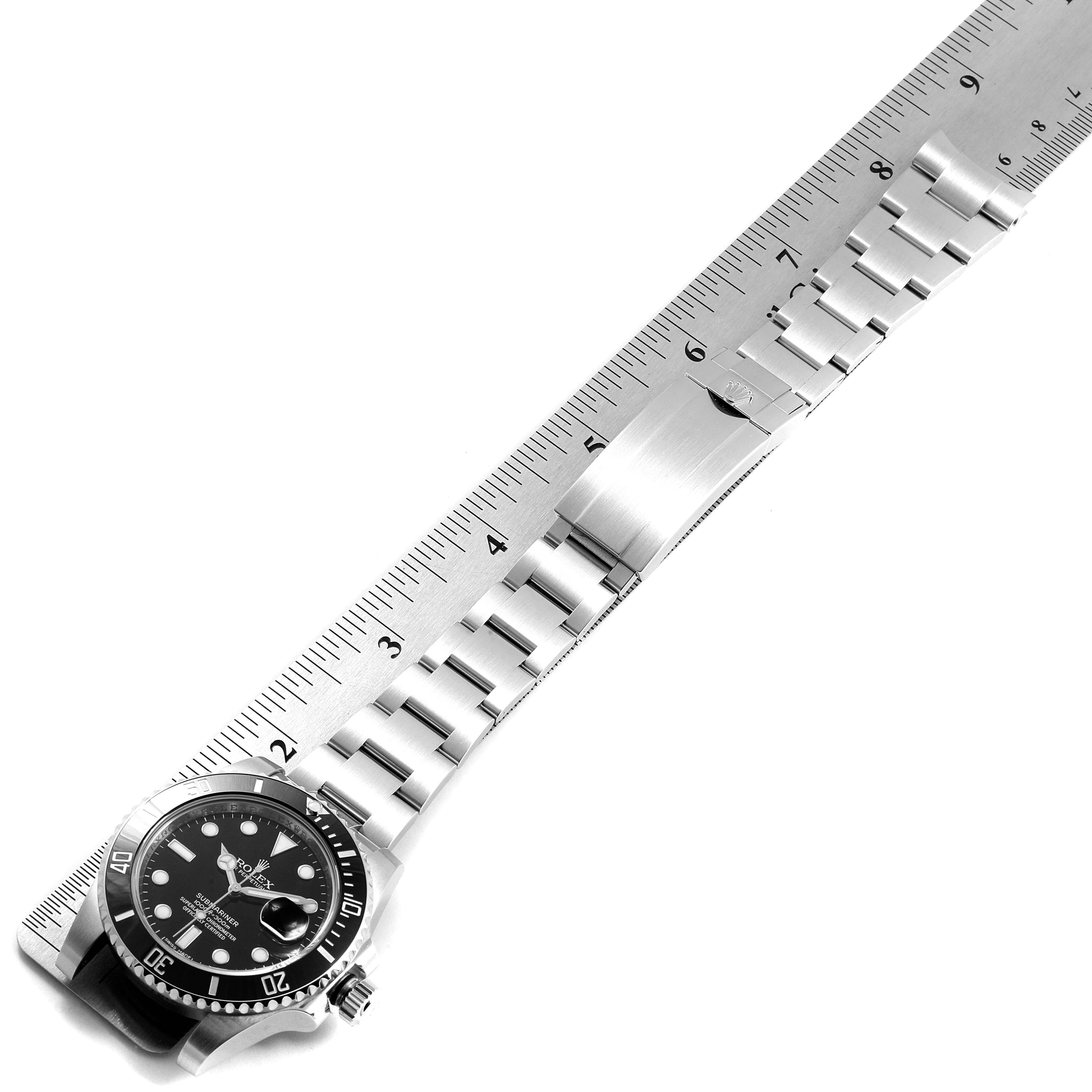 Rolex Submariner 40 Cerachrom Bezel Black Dial Watch 116610 Box Card For Sale 4