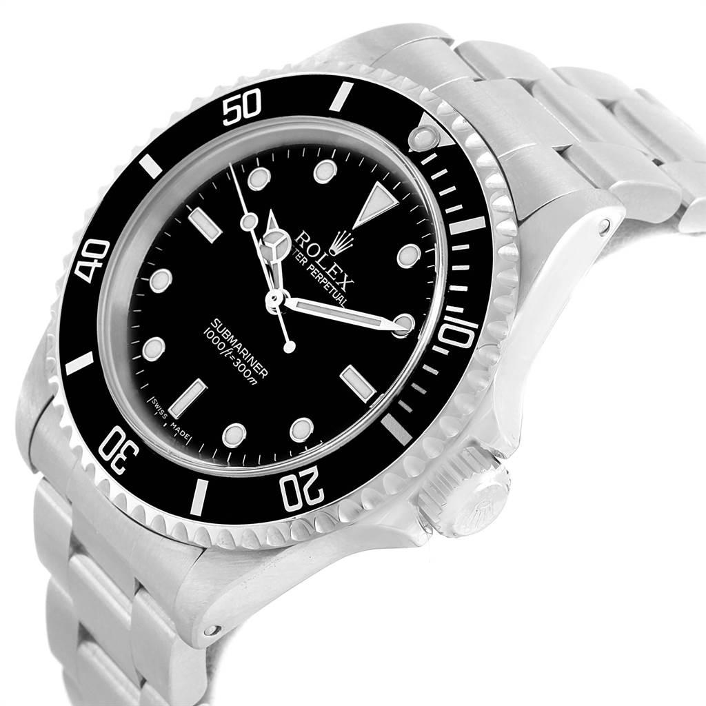 Rolex Submariner No-Date 2-Liner Men's Watch 14060 Box Papers For Sale 3