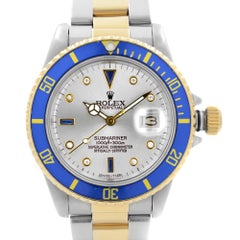 Rolex Submariner 18k Gelbgold Stahl Serti Zifferblatt Automatik-Herrenuhr 16803