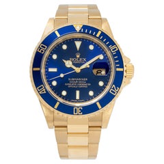 Rolex Submariner 18k Yellow Gold Wristwatch Ref 16618