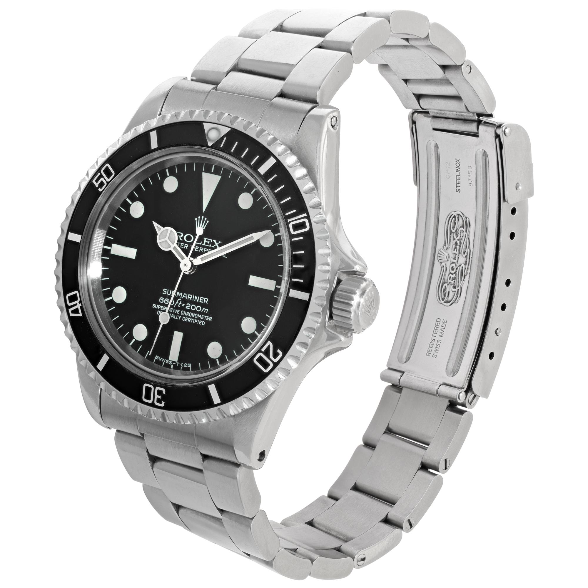 Rolex Submariner in stainless steel. Auto w/ sweep seconds. 40 mm case size. Complete with $2800 Rolex factory service from 2021. **Bank wire only at this price** Ref 5512. Circa 1969.
 Fine Pre-owned Rolex Watch.

 Certified preowned Sport Rolex