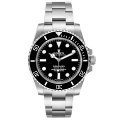 Rolex Submariner Black Dial Ceramic Bezel Steel Mens Watch 114060