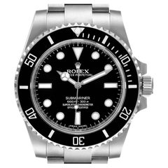 Used Rolex Submariner Black Dial Ceramic Bezel Steel Mens Watch 114060