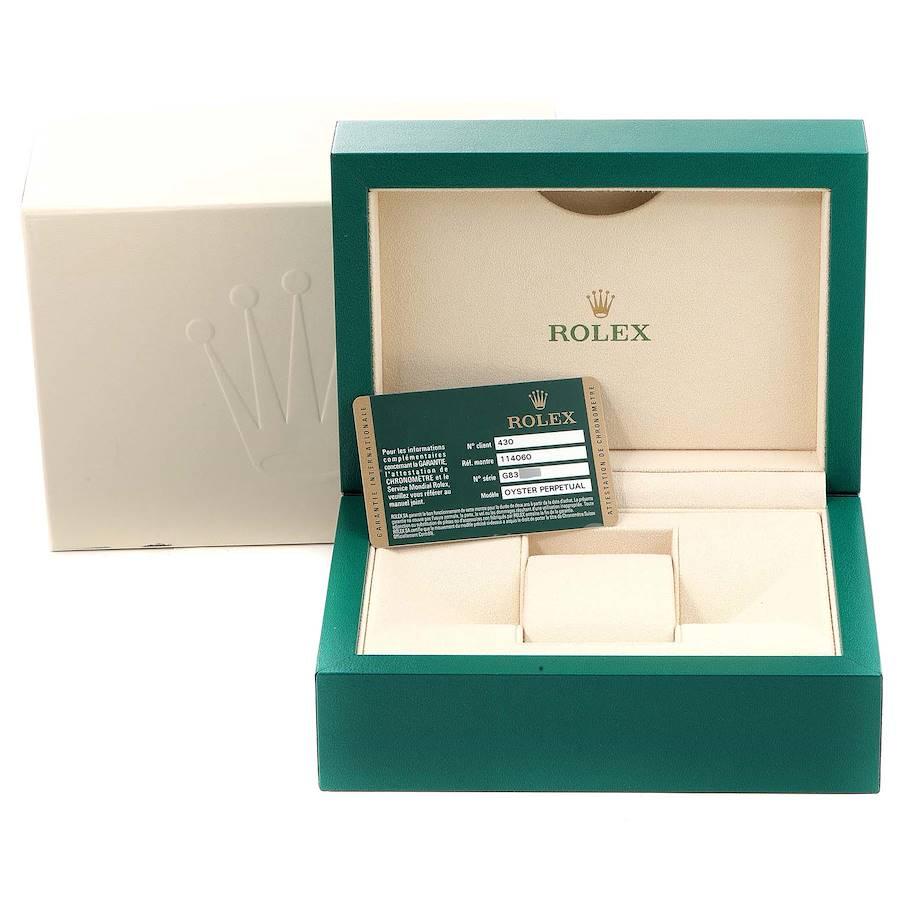 Rolex Submariner Black Dial Ceramic Bezel Steel Watch 114060 Box Card For Sale 5