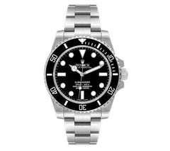 Rolex Submariner Black Dial Ceramic Bezel Steel Watch 114060 Box Card
