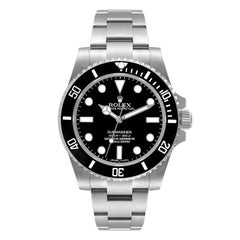 Rolex Submariner Black Dial Ceramic Bezel Steel Watch 114060 Box Card