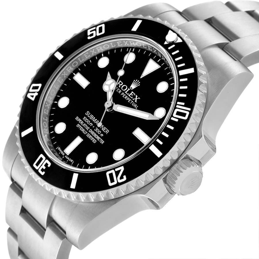 Rolex Submariner Esfera Negra Bisel Cerámico Reloj Acero 114060 Caja Tarjeta en Excelente Estado en Atlanta, GA